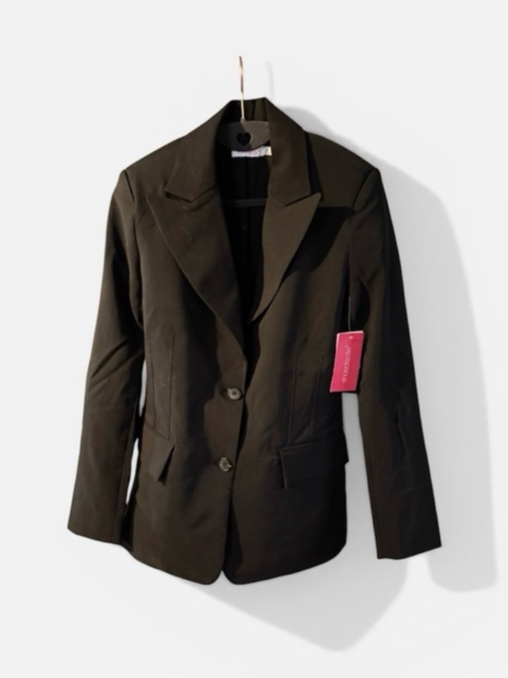 Women's XS Black Tailored Two-Button Blazer